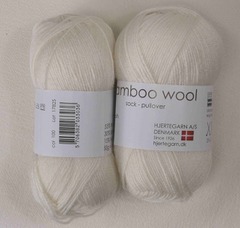 50g Hjertegarn Bamboo 100wollweiss白