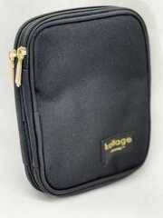 Kollage Square Small Zippered Pouch Black and Gold