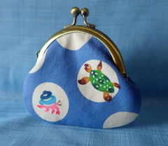 紅型ミニがまぐち・海