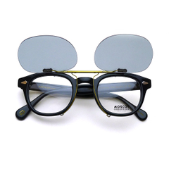 MOSCOT LEMTOSH 46サイズ対応・クリップオンサングラス / アンティークゴールド：ライトグレー（偏光）