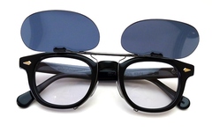 TART OPTICAL ARNEL　JD-04 46サイズ対応・BLESS限定オリジナル跳ね上げ式クリップオンサングラス / ガンメタル：ダークグレーEX（偏光）