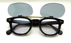 TART OPTICAL ARNEL　JD-04 46サイズ対応・BLESS限定オリジナル跳ね上げ式クリップオンサングラス / アンティークゴールド：ライトグレー（偏光）