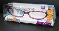 【感染防止の保護眼鏡として】花粉防止メガネ　スカッシーフレックスプラス　Mサイズ　パープル