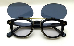 TART OPTICAL ARNEL　JD-04 46サイズ対応・BLESS限定オリジナル跳ね上げ式クリップオンサングラス / アンティークゴールド：ダークグレーEX（偏光）