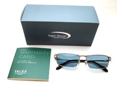 【Sight Master×TALEXの限定カスタム・偏光サングラス】Sight Master（サイトマスター） × TALEX（タレックス）　Dignity Ti DL　ソードシルバー / TALEX イーズブルー シングルコート