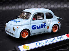 P.R.S.  1/32 ｽﾛｯﾄｶｰ   ◆ Fiat Abarth 595 "GULF"　フィアット595アバルト　”ガルフ”　レジン製 完成モデル　Made in Italy　◆コレクター必見！ P.R.S.のフィアット595アバルト　