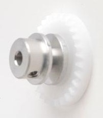 Slot It製　1/32ｽﾛｯﾄｶ-ﾊﾟｰﾂ　　SIGO28-Al★軽量アルミ製ボス・クラウンギヤー「オフセットタイプ」　インライン用　28T/　　オフセット用◆ギヤ比セッティングの必需品！