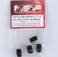 NSR　1/32　ｽﾛｯﾄｶｰﾊﾟｰﾂ　　5201◆ゼログリップ・フロントタイヤ　　17x8/Lowﾌﾟﾛﾌｨｰﾙ　ﾌﾛﾝﾄﾀｲﾔ/4本入り　　使いみちは様々！ｽﾛｯﾄｲｯﾄの15～17ﾎｲﾙにも装着可！★フロント専用・ゼログリップ！