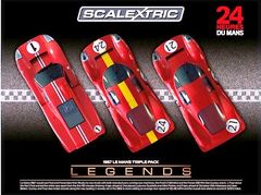 Scalextric 1/32 ｽﾛｯﾄｶｰ　C3892A ◆ LeMans 1967  3-car LIMITED-BOX set  　#1/Ford MkIV、#21/ Ferrari 330P4s、#24/ Ferrari 330P4s　限定3台セット・ハイディティールモデル◆世界2000限定・ルマン3台セット！