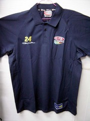 NASCAR/公式オフィシャル商品　　#24JeffＧｏｒｄｏｎ　ピット・ポロシャツ　　　　　　刺繍ロゴ入り★濃紺/Ｌサイズ