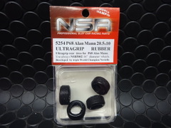 NSR　1/32　ｽﾛｯﾄｶｰﾊﾟｰﾂ　　5254◆Ford P68 用　ウルトラグリップタイヤ　 　20.5x10/リヤタイヤ4本入り　　　　高性能★激的グリップ！ 