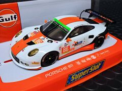 Scalextric/Superslot 1/32 ｽﾛｯﾄｶｰ　H3732◆Porsche 911 (type991）　"GULF-RACING”　Silverstone, 2015 Elms Series　　前後ライト点灯　ハイディティールモデル！◆スペイン仕様の「スーパースロット」のケースが新鮮なコレクターアイテム！！！