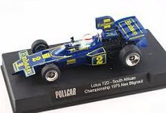 Slot It /Policar 1/32 ｽﾛｯﾄｶｰ  　CAR02f◆Lotus 72D #2/Alex Blignaut   South African Championship 1975.　ロータス72D★2020年秋の新製品！