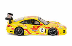 NSR　1/32　ｽﾛｯﾄｶｰ　 0637 ◆ Porsche 997 GT3 #2　 Yellow Hippie Psychedelic Livery.　　KING 21000rpm/アングルワインダー　”イエローヒッピー　サイケディック ”　リバリィ― 　★入荷完了～！
