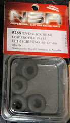 NSR　1/32　ｽﾛｯﾄｶｰﾊﾟｰﾂ　　5288◆ウルトラグリップタイヤ　Formula 86/89 専用　19x13mm/4本入り　　NSRの新製品/Formula専用リヤタイヤ★小径でマグネット効果が増大！ 