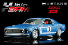 BRM 1/24 ｽﾛｯﾄｶｰ 　BRM194◆Mustang Boss 302 - #1/Peter Revson.  TransAm Laguna Seca 1969 　　シェルビーレーシング　#1/ピーターレヴソンのマスタング！　トランザム/ラグナセカ！　★まもなく入荷します！