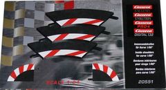 Carrera　コース拡張パーツ　　　20551 ◆1/60カーブ用 インサイドショルダー/Inside Shoulder / Border for 1/60 Curve  　３枚入り　エンドピース2個つき★コーナーの内側これでも安心。