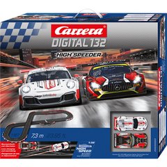 Carrera　digital132 ｺｰｽｾｯﾄ　30003　High　Speederset  「ハイスピ―ダー」set　メルセデス･AMG-GT3とポルシェ911GT3　 2台入りフルセット　全長7.3ｍ　★豪華なデジタルセットが待望の入荷！ 