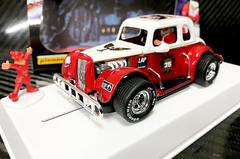 Pioneer 1/30 ｽﾛｯﾄｶｰ　P118◆”Santa” Legends Racer  '34 Ford Coupe,  Candy Cane Red/White.  '34 フォードクーペ　★X'masに”サンタ”スペシャルバージョン入荷！