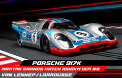 NSR 1/32 ｽﾛｯﾄｶｰ 0580AW◆ Porsche 917K  #9/Gijs van Lennep - Gerard Larrousse.   Brands Hatch 1000km 1971.  マルティニレーシングの917K　◆もうすぐ入荷します、ご予約はお早めに！