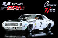 BRM 1/24 ｽﾛｯﾄｶｰ 　BRM198 ◆Camaro Z28 -  #7/Graig Fischer.  Todco-Racing. TransAM Michigan 1969　　トランザム/ミシガン　#7/グレイグ・フッシャーのカマロ　Z-28！　★まもなく入荷します！