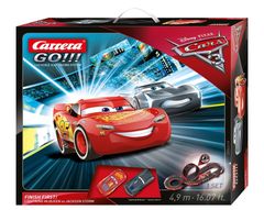 Carrera Go　1/43 ｺｰｽｾｯﾄ　60418◆「カーズ３/ フィニッシュ ファースト」　最新カーズ3の　ホームサーキット・フルセット　　可愛いマシンが2台付 ★アクロバティックで、プレゼントにも最適なコースセットです！8