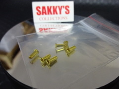 1/32 スロットカー用　汎用パーツ　 サッキーズオリジナル　◆ブラシ固定用　ハトメ　（6個入り）　わずかに太めなのでガイドにしっかり固定します。★走行中の配線抜け防止に！