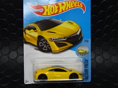 ﾎｯﾄｳｨｰﾙ　1/64　ﾀﾞｲｷｬｽﾄﾓﾃﾞﾙ　ﾎｯﾄｳｨｰﾙ　1/64　ﾀﾞｲｷｬｽﾄﾓﾃﾞﾙ　◆HONDA　NSX　イエロ～　カッコいいです！★最新H/W入荷！