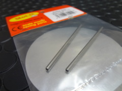 Slot It　1/32ｽﾛｯﾄｶｰﾊﾟｰﾂ　　pa01-51h◆超軽量・中空 アクスルシャフト　2.38mmｘ51mm 2本パック　　超軽量・加速フィーリング抜群！◇各社モデルに流用可能