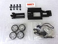 PSR 1/32　ｽﾛｯﾄｶｰﾊﾟｰﾂ　PCS-32B◆汎用完成シャシー 　ホィルベース調整式/インライン。GTホイル付き！★お手軽で便利で汎用シャシー！　