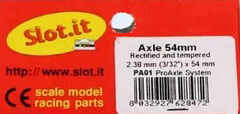Slot It　1/32ｽﾛｯﾄｶｰﾊﾟｰﾂ　　pa01-54◆プロ アクスルシャフト　2.38mmｘ54mm 2本パック　　◇スケレをはじめ各社モデルに流用可能