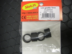 Slot It 1/32 ｽﾛｯﾄｶｰﾊﾟｰﾂ　PT15★ゼログリップ　フロント専用スリックタイヤ　17x10ｻｲｽﾞ　PT15-ﾛｰﾊｲﾄﾀｲﾌﾟ　4本パック　フロントの車高が下がります！　　各社モデルに流用可能 