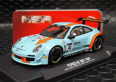 NSR 1/32 ｽﾛｯﾄｶｰ 　0423AW◆ Porsche 997 GT3  #40 Gulf GPX 2020 Targa Florio.　ガルフ・ポルシェ997　★もうすぐ再入荷します！