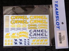 teamslot社製　1/32 ｽﾛｯﾄｶｰ用ﾃﾞｶｰﾙ　◆キャメルのデカールセット　"CAMEL"　　　1/32スケールで使い道いろいろ！◆ウォータースライドデカール。