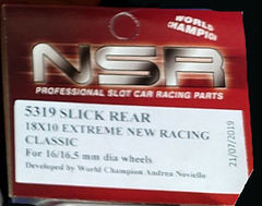 NSR　1/32　ｽﾛｯﾄｶｰﾊﾟｰﾂ　5319◆エクストリーム・グリップタイヤ　　　18ｘ10/エクストリーム 最強！　 New Racing Classic Tires, ｽﾘｯｸﾀｲﾔ/4本入り　スロットイットのアルミホイルにも装着可！★最強エクストリーム！！ 
