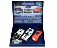 Scalextric 1/32 ｽﾛｯﾄｶｰ　C4619A　◆ Ken Miles Triple Pack.  LIMITED-BOX set , フォードGT40、シェルビーＧＴ350、シェルビーコブラ　3台セットがまもなく入荷します！◆限定「ケン・マイルス限定3台set」予約受付中！！