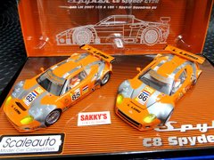 Scaleauto 1/32 ｽﾛｯﾄｶｰ　sc6026◆ Spyker C8  Spyder GT2. 　LeMans 2007　　#85 ＆ #86　2cars　Limited-set　　注目のスパイカー限定2台セット！★再入荷、見逃さないで。