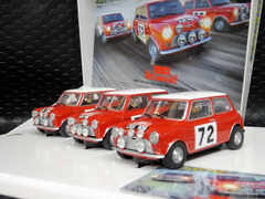 Scalextric 1/32 ｽﾛｯﾄｶｰ　C4488A ◆1965 Monte Carlo Rally Mini Triple Pack.　LIMITED-BOX set  限定3台セット　ハイディティールモデル◆世界1500限定「ミニ　1965モンテカルロラリー」 3台セットが再入荷！