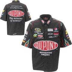 NASCAR公式商品　　　ピットクルーシャツ◆#24 Jeff Gordon"DuPont"　　　　　　　　　　　　　　　　　ブラック/コットン製・前後刺繍ロゴ入り。　　　★緊急入荷！