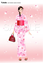 No.132　人　女　浴衣　【AI】