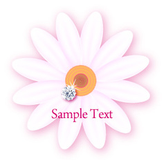 No.190　キラキラダイヤモンドと花