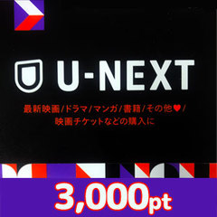 U-NEXTポイント（3,000pt）