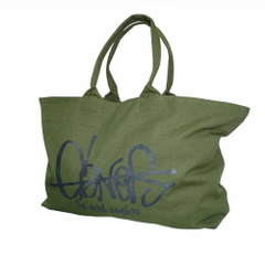 Heavy Canvas Zip Logo Tote Bag