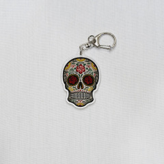 Mexican Skull Acrylic Keychain