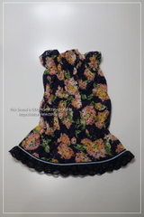 バラ柄レーススヌード（紺）