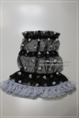 roseモチーフスヌード（黒）