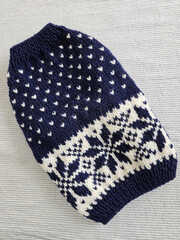 雪模様のセーターМ「ネービー」
