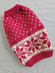 雪模様のセーターМ「ローズ」