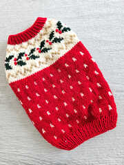 ヒイラギのセーターМ「赤」