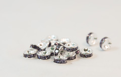 6×3　平型ロンデル(シルバー)　タンザナイト